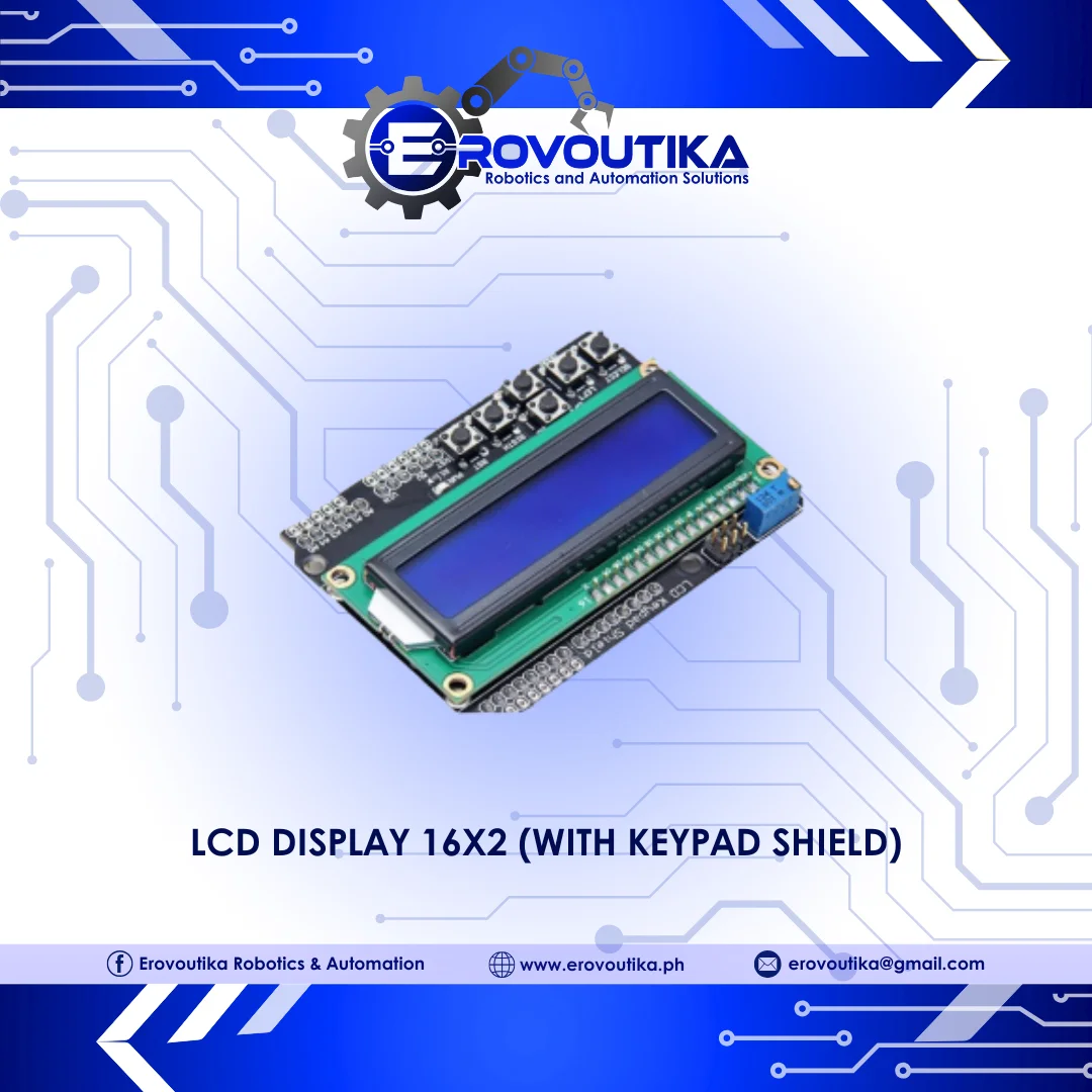 LCD Display 16x2 (with Keypad Shield)